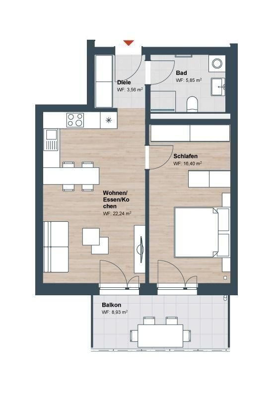 Terrassenwohnung zum Kauf provisionsfrei 304.950 € 2 Zimmer 56,4 m²<br/>Wohnfläche EG<br/>Geschoss Am Sailersberg Röthenbach Röthenbach an der Pegnitz 90552