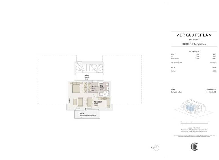 Studio zum Kauf - Erstbezug 389.000 € 1 Zimmer 35,2 m² 1. Geschoss Salzburg 5020