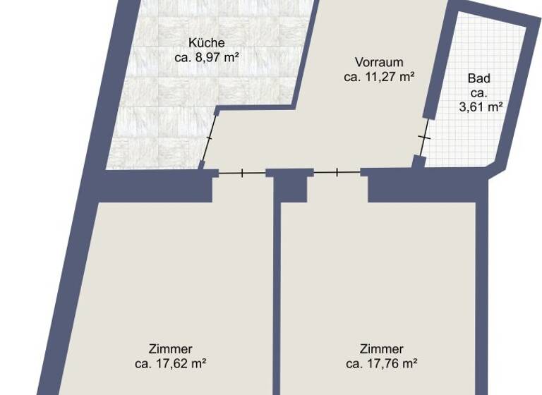 Wohnung zum Kauf 269.000 € 2 Zimmer 62,1 m² 4. Geschoss Wien,Leopoldstadt 1020