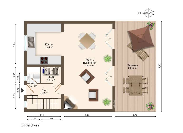 Doppelhaushälfte zum Kauf 298.700 € 4 Zimmer 135,1 m²<br/>Wohnfläche 243 m²<br/>Grundstück Gerwisch Gerwisch 39175
