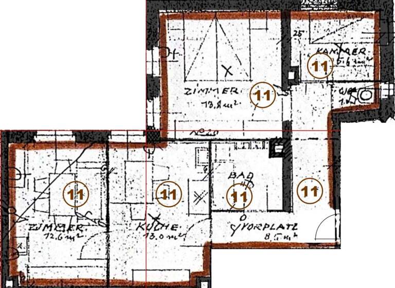 Wohnung zum Kauf provisionsfrei 199.000 € 3 Zimmer 60,9 m² 3. Geschoss frei ab sofort Landgrabenstraße 19 Steinbühl Nürnberg 90443