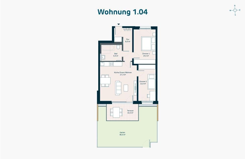 Terrassenwohnung zum Kauf provisionsfrei als Kapitalanlage geeignet 380.000 € 3 Zimmer 73,2 m²<br/>Wohnfläche Bachwiesen Zirndorf Zirndorf 90513