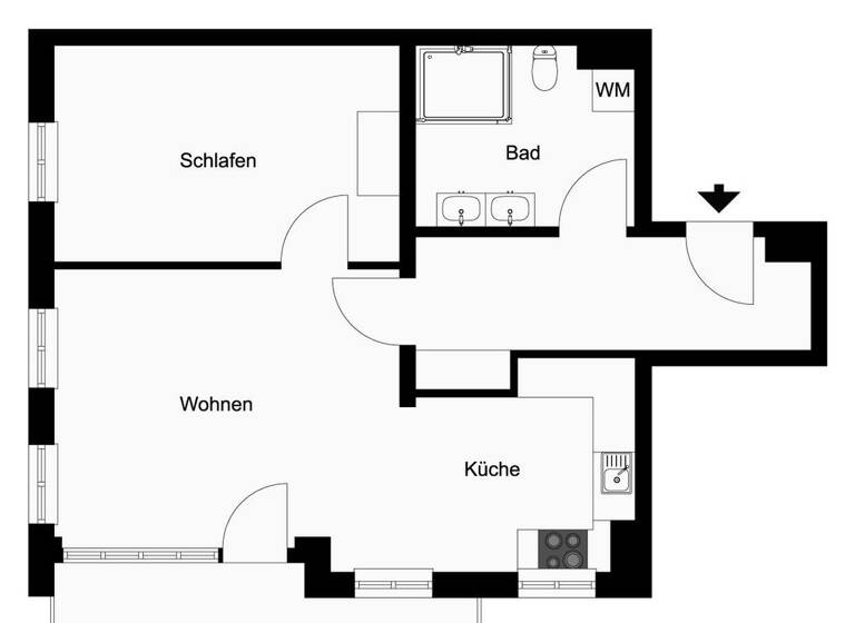 Wohnung zur Miete 910 € 2 Zimmer 70 m² 1. Geschoss frei ab 15.04.2026 Mitteldorf 17 Schwangau 87645