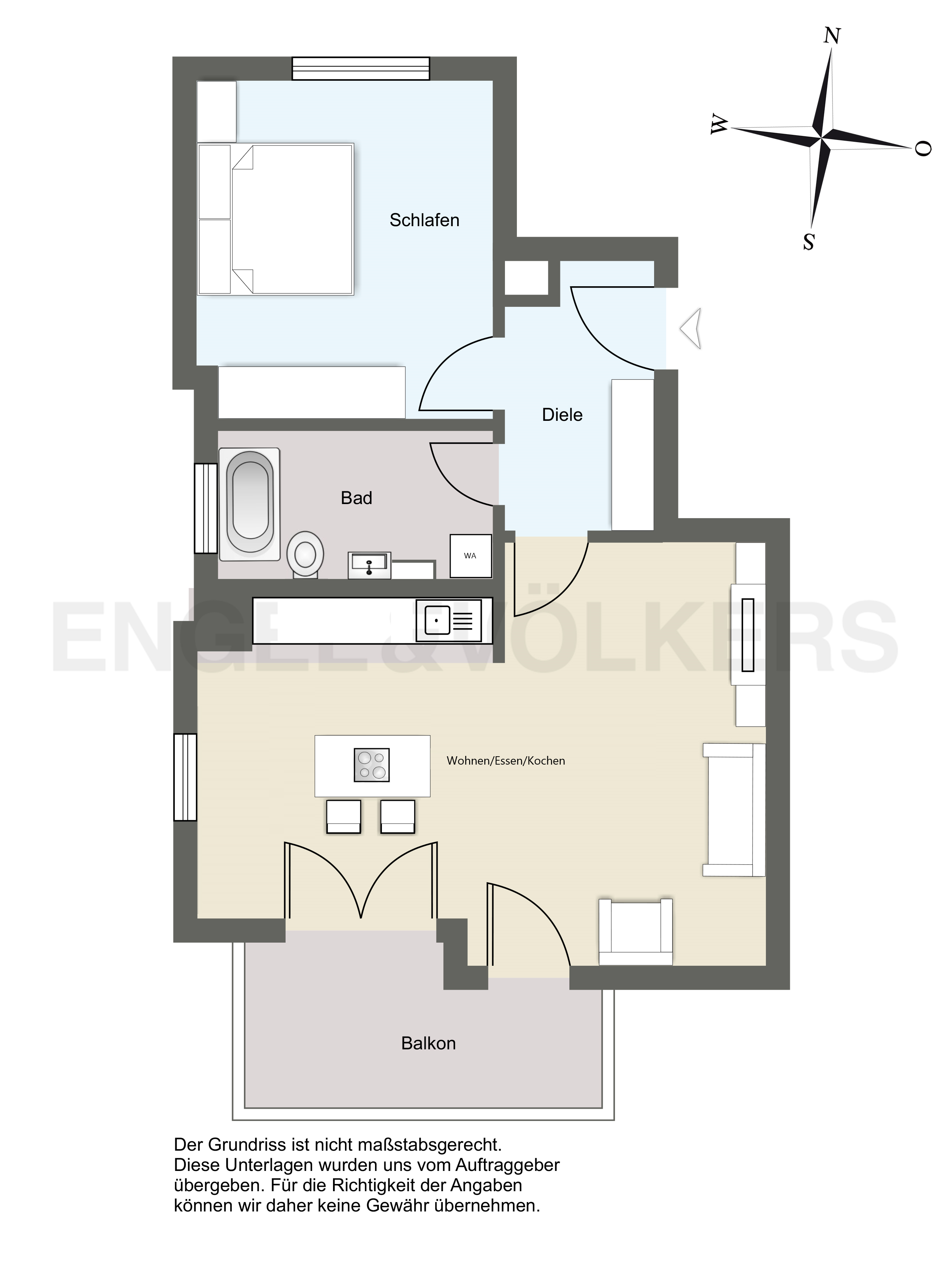 Wohnung zum Kauf 369.000 € 2 Zimmer 56 m²<br/>Wohnfläche Bretzenheim Mainz 55128