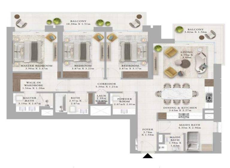 Wohnung zum Kauf - Erstbezug provisionsfrei 1.306.277 € 4 Zimmer 172,8 m² Dubai