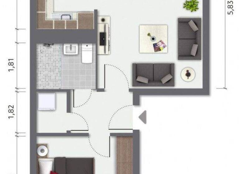 Wohnung zur Miete 462 € 2 Zimmer 55 m² 3. Geschoss Erich-Mühsam-Straße 14b Bieblach Gera 07546