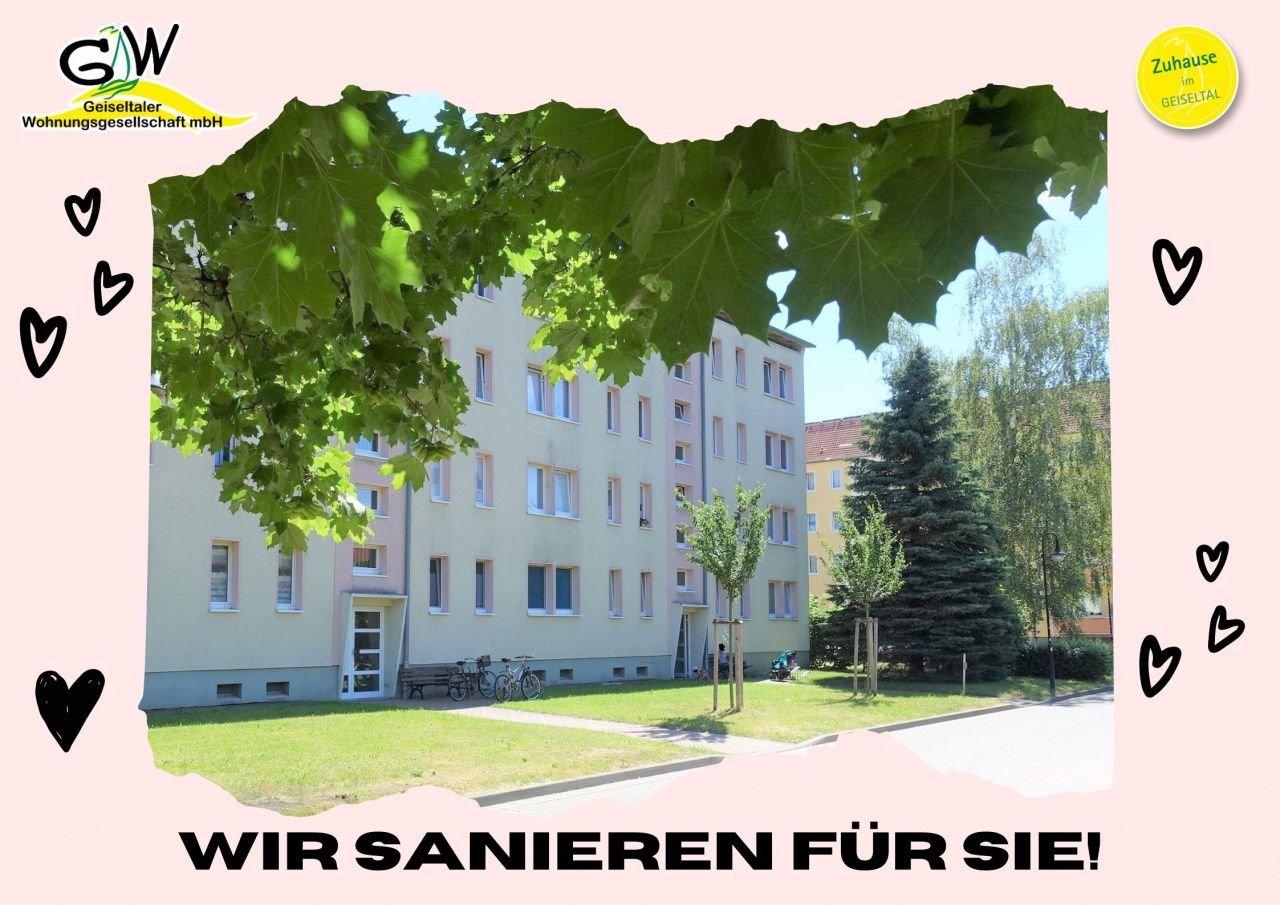 Wohnung zur Miete 244 € 2 Zimmer 47,2 m²<br/>Wohnfläche 1.<br/>Geschoss H.-Heine-Straße 19 Braunsbedra Braunsbedra 06242