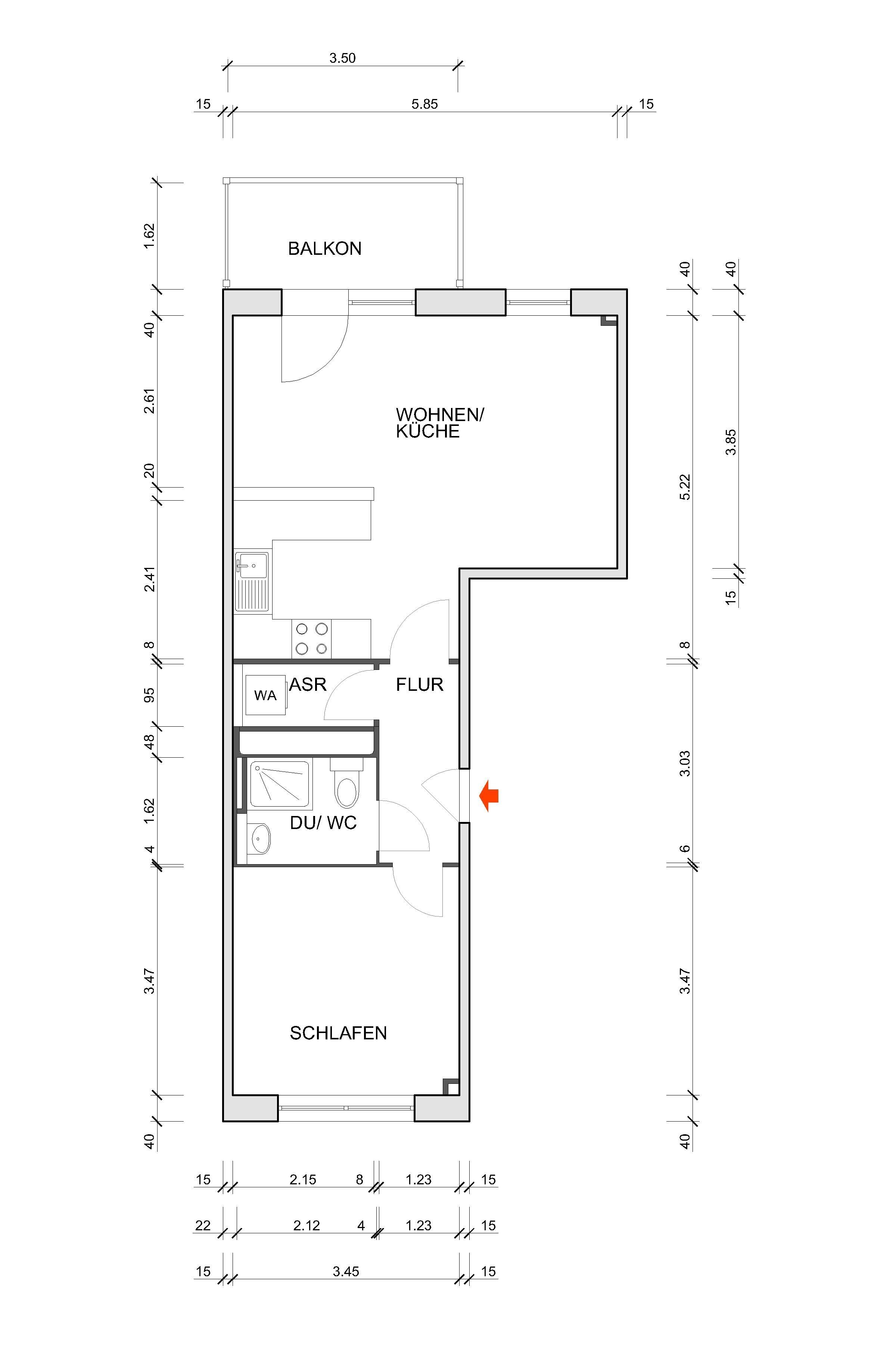 Wohnung zur Miete 386 € 2 Zimmer 51,4 m²<br/>Wohnfläche 2.<br/>Geschoss 01.09.2025<br/>Verfügbarkeit Friedrich-Viertel-Str. 129 Hutholz 640 Chemnitz 09123