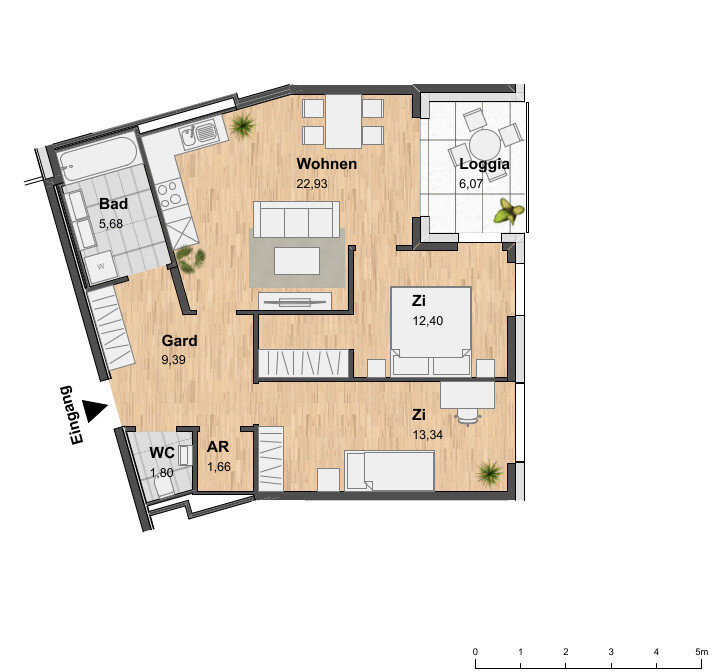 Wohnung zur Miete 739 € 3 Zimmer 73,3 m²<br/>Wohnfläche 5.<br/>Geschoss 01.01.2025<br/>Verfügbarkeit Eggenberg Graz 8020