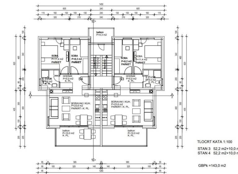 Wohnung zum Kauf 250.000 € 3 Zimmer 59 m² 1. Geschoss Rogoznica Rogoznica