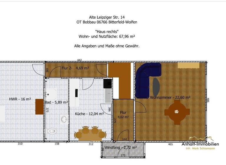 Haus zum Kauf 290.000 € 8 Zimmer 197 m² 2.800 m² Grundstück Alte Leipziger Str. 14 Bobbau Bitterfeld-Wolfen 06766