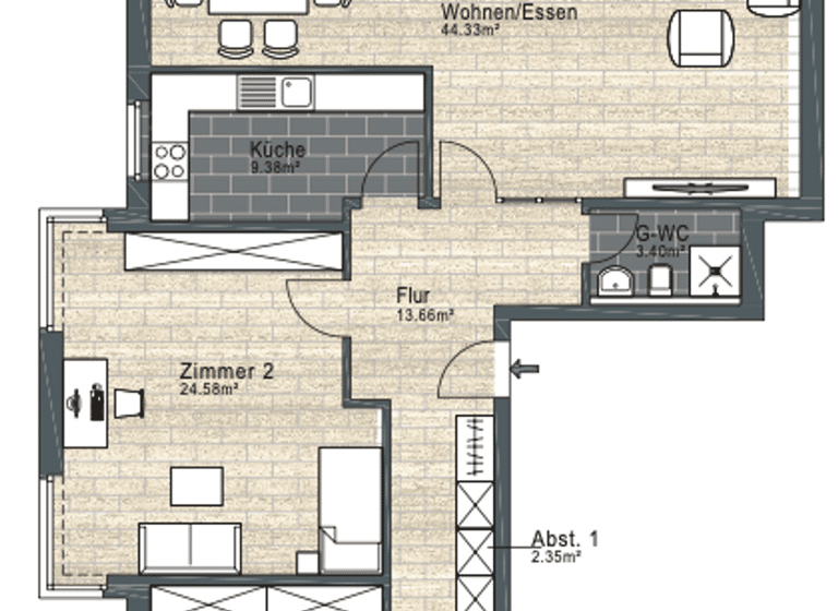 Wohnung zum Kauf 380.000 € 3 Zimmer 127 m²<br/>Wohnfläche Fallersleben Fallersleben 38442