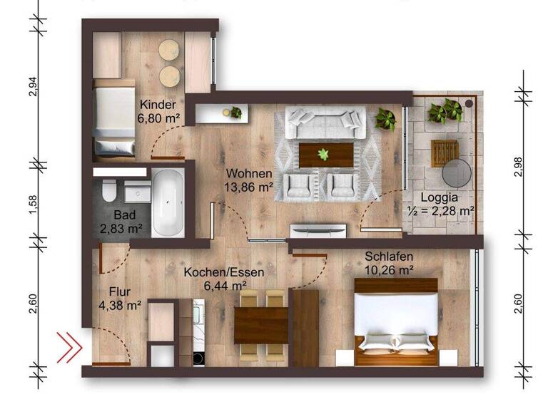 Wohnung zum Kauf 220.000 € 3 Zimmer 47 m² 7. Geschoss Kellenhusen 23746