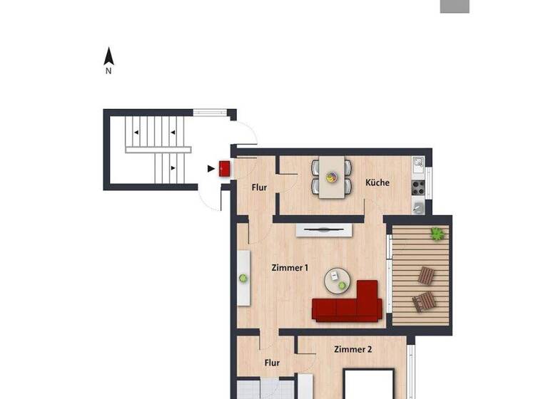 Wohnung zur Miete 494 € 2 Zimmer 68,1 m² 1. Geschoss frei ab sofort Zwickauer Str. 5 Westhagen Wolfsburg 38444