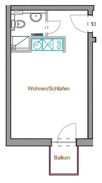 Wohnung zur Miete 379 € 1 Zimmer 28,1 m²<br/>Wohnfläche 1.<br/>Geschoss 01.03.2025<br/>Verfügbarkeit Hechtstraße 42a Leipziger Vorstadt (Mittlerer Hecht) Dresden-Leipziger Vorstadt 01097