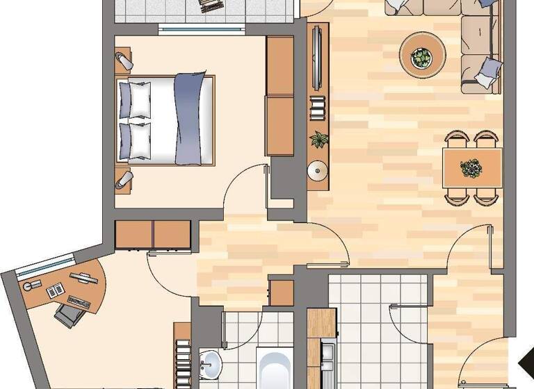 Wohnung zur Miete 539 € 3 Zimmer 65 m² 3. Geschoss Jung-Stillingweg 4 Wickede Dortmund 44319
