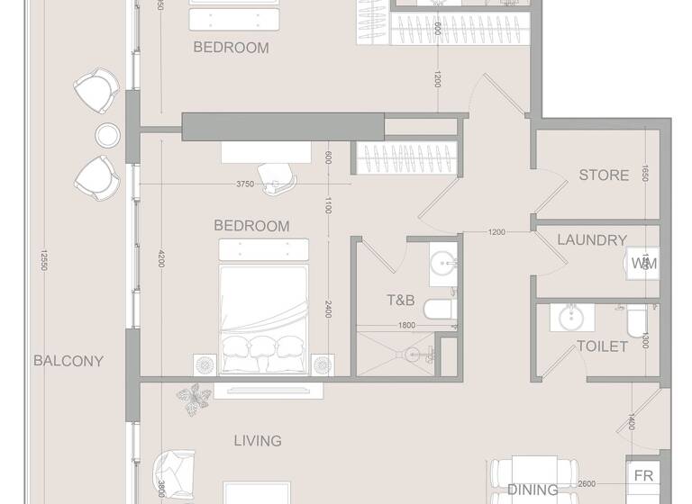 Wohnung zum Kauf provisionsfrei 428.299 € 3 Zimmer 130,9 m² Dubai 00000