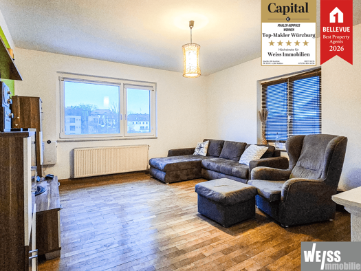 Wohnung zur Miete 990 € 3 Zimmer 90 m² 3. Geschoss frei ab 01.03.2026 Konradstraße 7A Altstadt Würzburg 97072