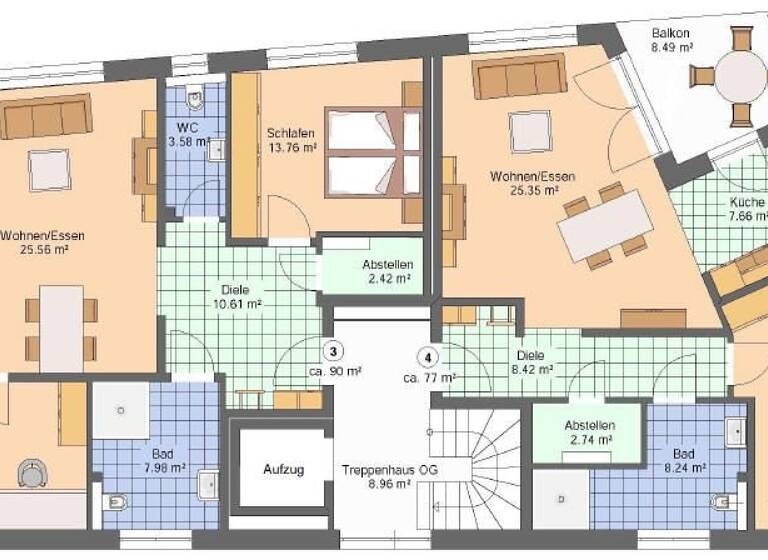 Wohnung zum Kauf 378.000 € 3 Zimmer 90 m²<br/>Wohnfläche Werste Bad Oeynhausen 32549