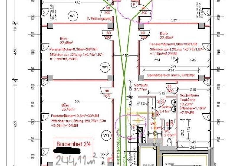 Büro zur Miete 4.082 € 6 Zimmer Wien 1110