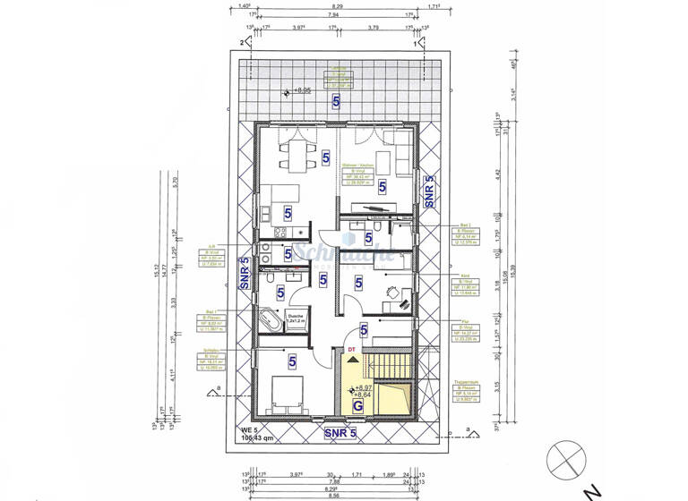 Penthouse zur Miete - Erstbezug 1.690 € 3,5 Zimmer 105,4 m² 3. Geschoss Obere Mühle 32 Zentrum Iserlohn 58644