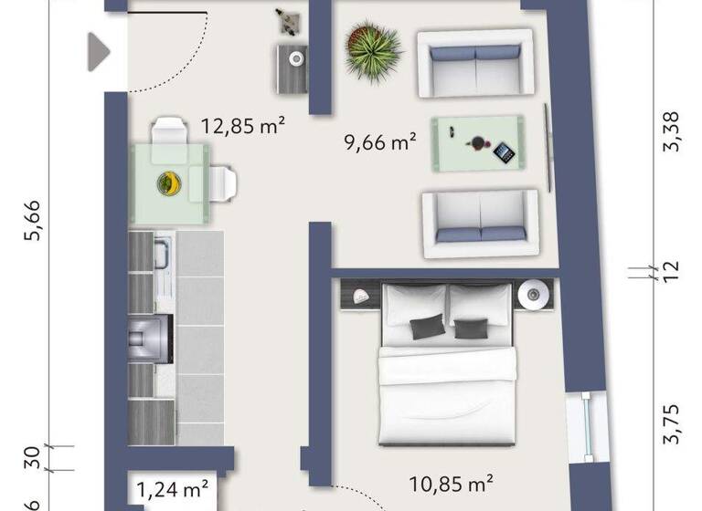 Wohnung zum Kauf provisionsfrei 165.000 € 2 Zimmer 42,1 m² Weikersheim 97990