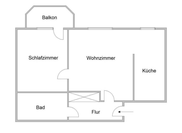 Wohnung zur Miete 1.590 € 2 Zimmer 50 m² 1. Geschoss frei ab 01.05.2026 Gallus Frankfurt am Main 60327