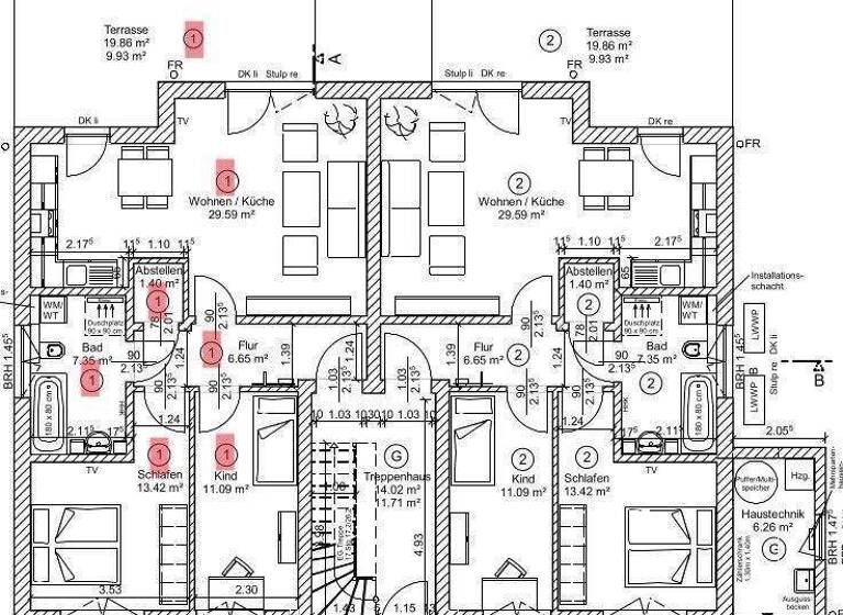 Terrassenwohnung zum Kauf - Erstbezug provisionsfrei 352.947 € 3 Zimmer 79,4 m² EG Andershof Stralsund 18439