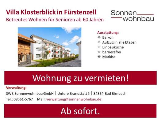 Wohnung zur Miete 2 Zimmer 58 m² Fürstenzell Fürstenzell 94081