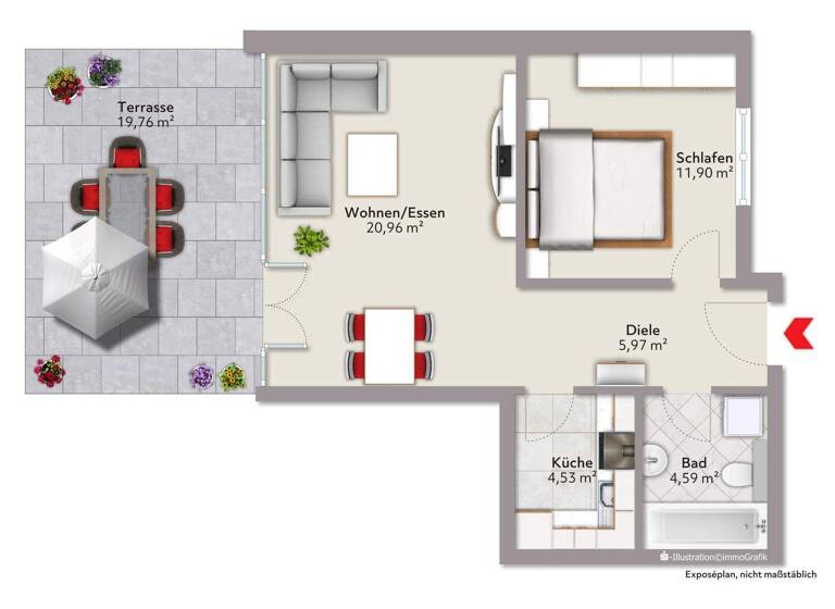 Wohnung zum Kauf 104.900 € 2 Zimmer 53 m² Freital 01705