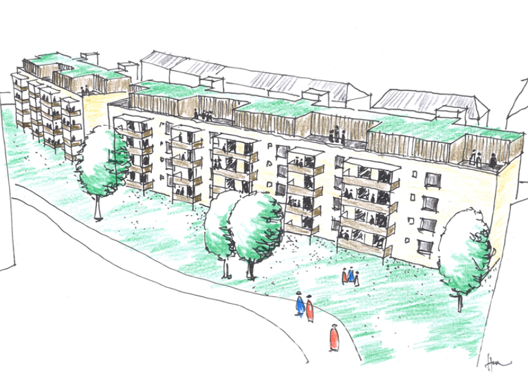 Wohnung zur Miete 817 € 2 Zimmer 57 m²<br/>Wohnfläche Dachgeschoss, 4.<br/>Geschoss ab sofort<br/>Verfügbarkeit Karl-Pfaff-Straße 4 Pliensauvorstadt Esslingen am Neckar 73734