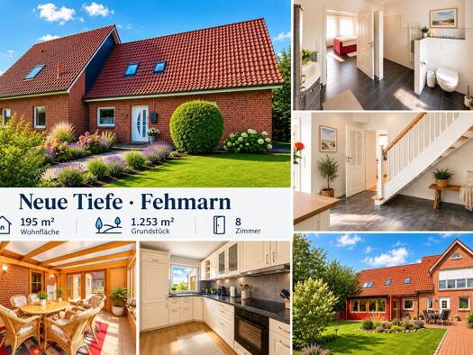 Einfamilienhaus zum Kauf 749.000 € 8 Zimmer 194,7 m² 1.253 m² Grundstück frei ab 01.12.2026 Neue Tiefe Fehmarn 23769
