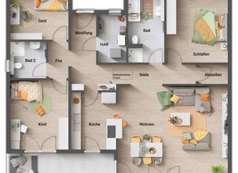 Bungalow zum Kauf provisionsfrei 290.240 € 4 Zimmer 133 m² 800 m² Grundstück Oberalbaer Straße 0 Unteralba Dermbach 36466