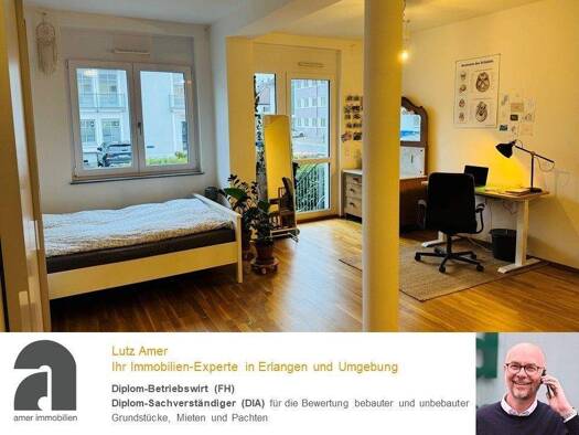 Wohnung zur Miete 500 € 1 Zimmer 38 m² Innenstadt Erlangen 91052