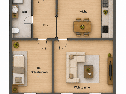 Wohnung zur Miete 630 € 1,5 Zimmer 36,6 m² 2. Geschoss frei ab 01.09.2026 Textorstraße 24 Altstadt Würzburg 97070