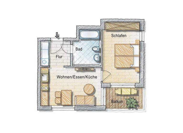 Wohnung zum Kauf - Erstbezug provisionsfrei 299.775 € 2 Zimmer 40 m² 2. Geschoss Achdorf Landshut 84036