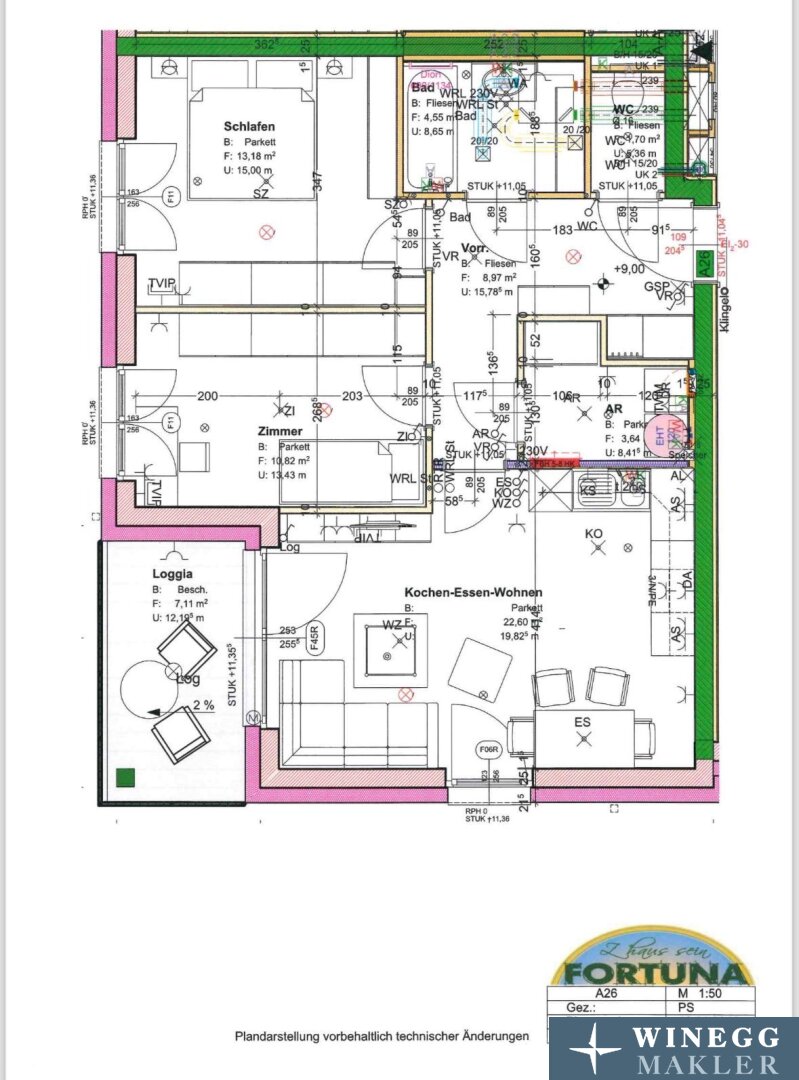 Wohnung zum Kauf 249.000 € 3 Zimmer 65,5 m²<br/>Wohnfläche 3.<br/>Geschoss Hirtenberger Straße Leobersdorf 2544