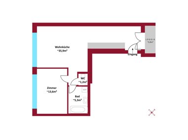 Wohnung zum Kauf 399.800 € 2 Zimmer 54,4 m² Wien 1160