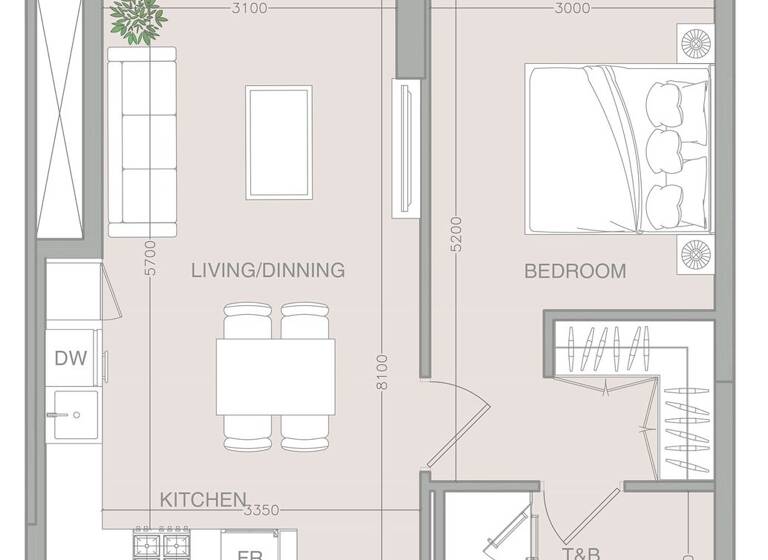 Wohnung zum Kauf provisionsfrei 299.896 € 2,5 Zimmer 65,3 m² Dubai 00000