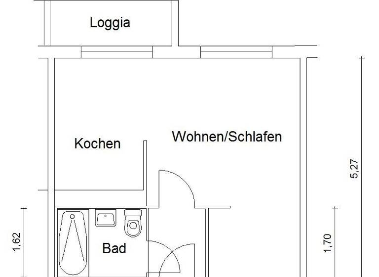 Studio zur Miete 208 € 1 Zimmer 30,5 m² 1. Geschoss frei ab sofort Südring 121 Weißenfels 06667