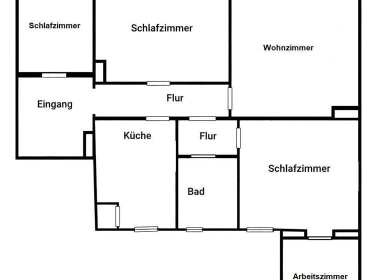 Wohnung zur Miete 820 € 5 Zimmer 110 m² 1. Geschoss frei ab 01.03.2026 Innenstadt Dessau 06842