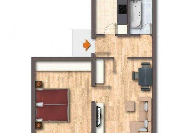 Wohnung zur Miete 284 € 2 Zimmer 47,2 m² 3. Geschoss frei ab 01.05.2026 Goethestraße 51 Braunsbedra 06242