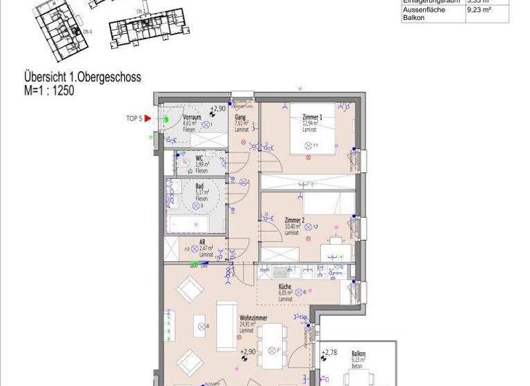 Wohnung zum Kauf - Erstbezug 276.564 € 3 Zimmer 76,2 m² 1. Geschoss frei ab 01.09.2026 Josefine Kuttner-Gasse Wiener Neustadt 2700