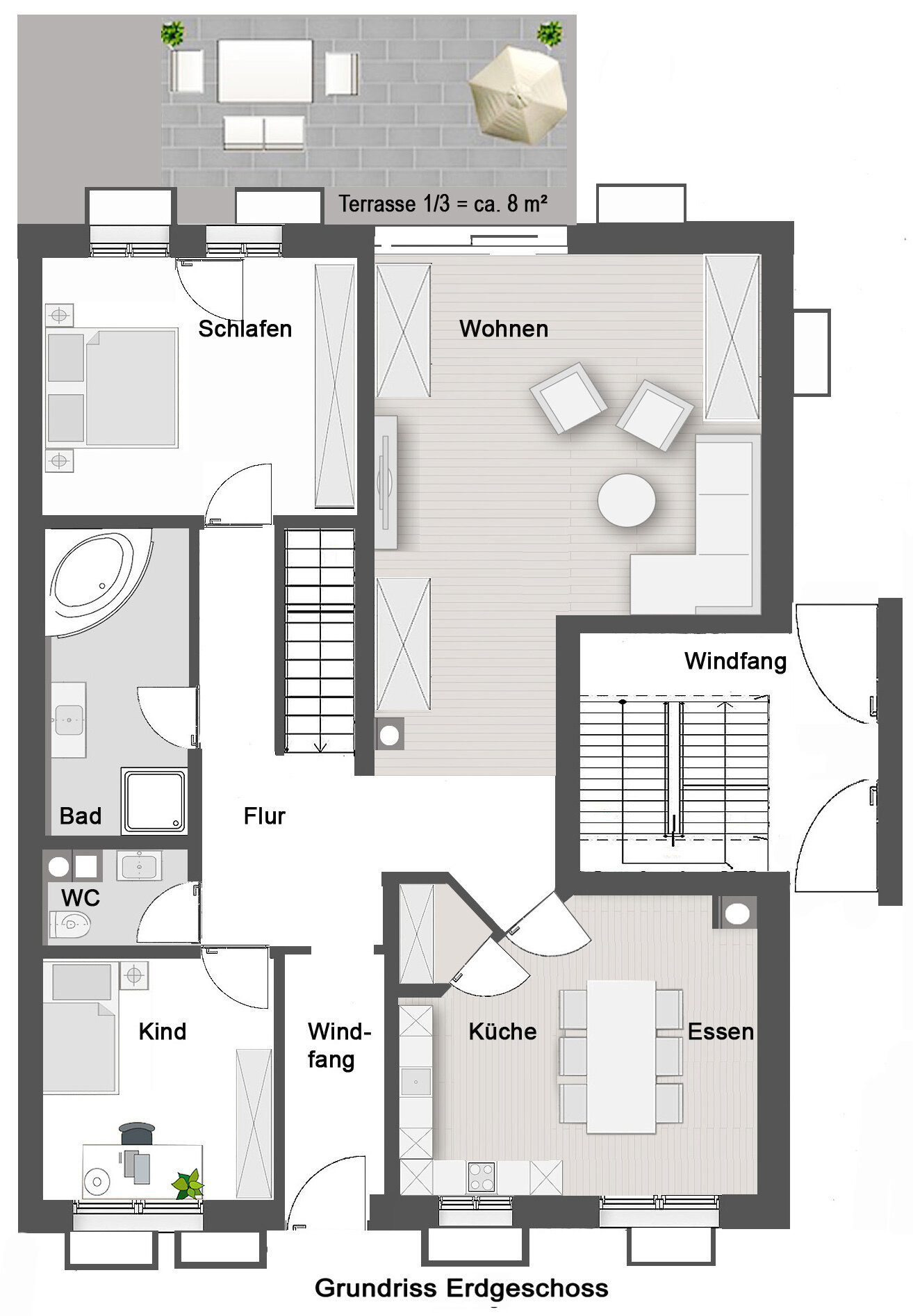 Wohnung zum Kauf 599.000 € 4 Zimmer 94 m²<br/>Wohnfläche EG<br/>Geschoss ab sofort<br/>Verfügbarkeit Heimgartenstr. 1d Forstern Forstern 85659