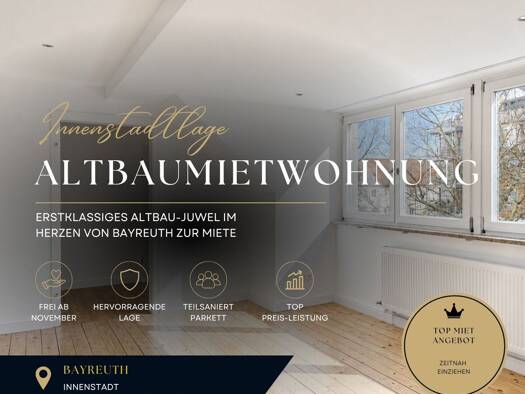 Wohnung zur Miete 924 € 3 Zimmer 63,7 m² frei ab 15.11.2026 City Bayreuth 95444