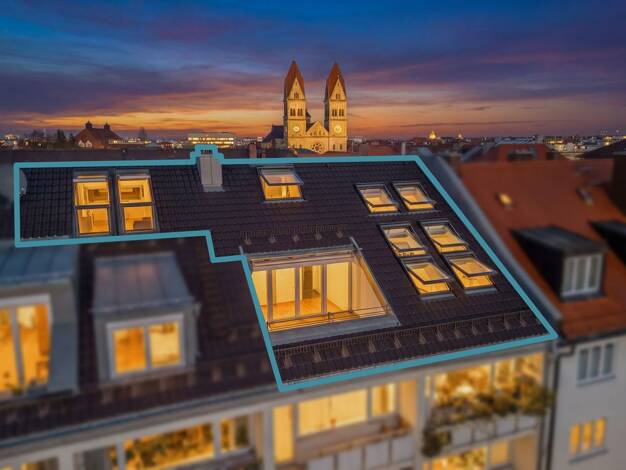 Maisonette zum Kauf provisionsfrei 1.500.000 € 3,5 Zimmer 130 m² Geschoss 5/6 Maxvorstadt München 80335