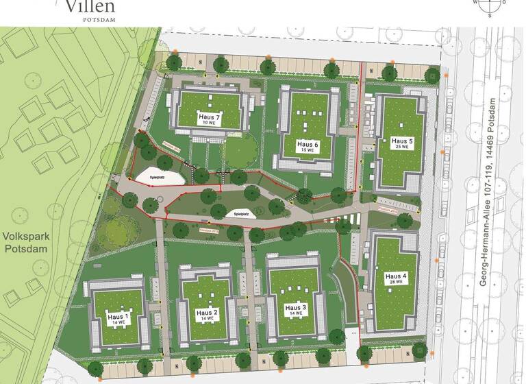 Maisonette zum Kauf - Erstbezug provisionsfrei 929.500 € 5 Zimmer 138 m² EG Georg-Hermann-Allee 117 Bornstedter Feld Potsdam 14469