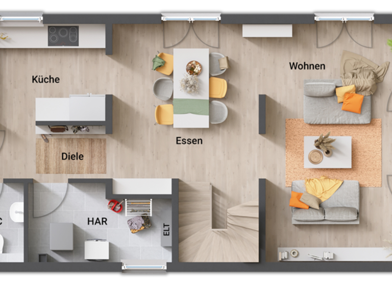 Einfamilienhaus zum Kauf provisionsfrei 418.050 € 4 Zimmer 132 m² 500 m² Grundstück Harsewinkel 33428