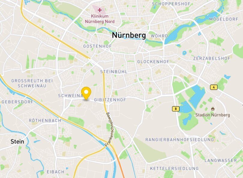 Terrassenwohnung zur Miete 1.050 € 2 Zimmer 71 m²<br/>Wohnfläche 4.<br/>Geschoss Nopitschstrasse 27 Schweinau Nürnberg 90441