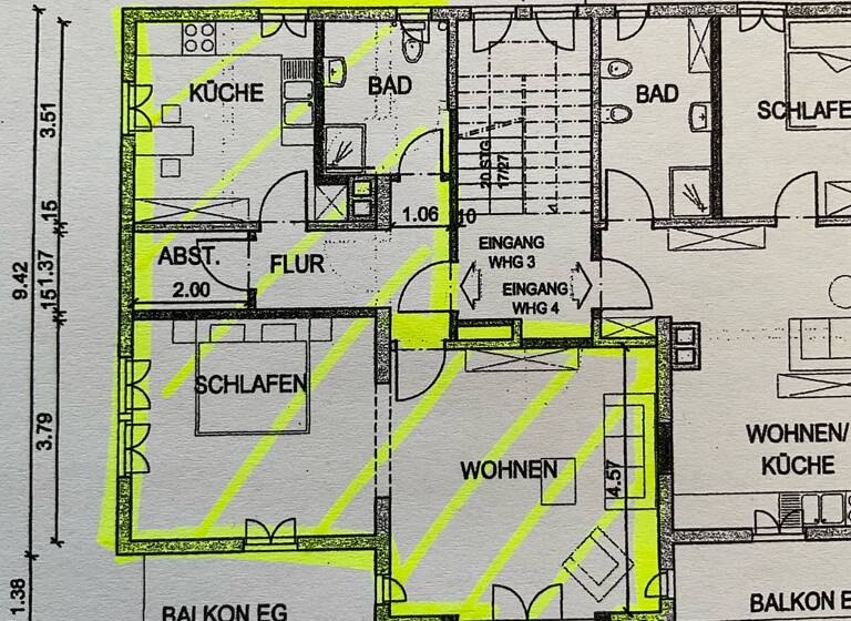 Wohnung zur Miete 790 € 2 Zimmer 69 m² Geschoss 1/2 frei ab 01.05.2026 Kurpromenade 13 Bad Herrenalb 76332